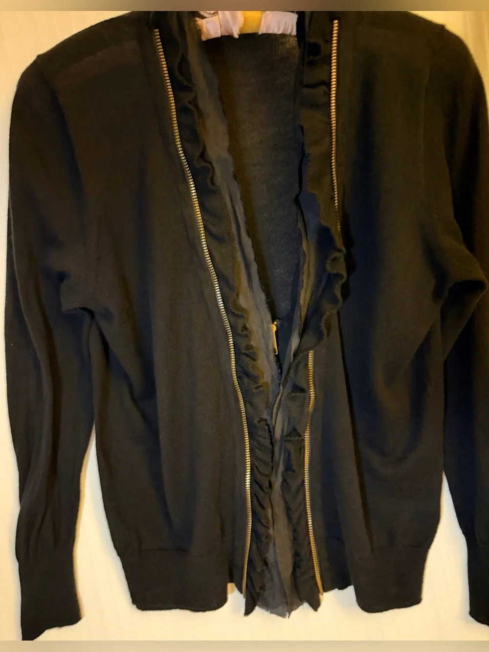 Jcrew Pima cotton and silk top with zipper accents and so soft😊women’s size M